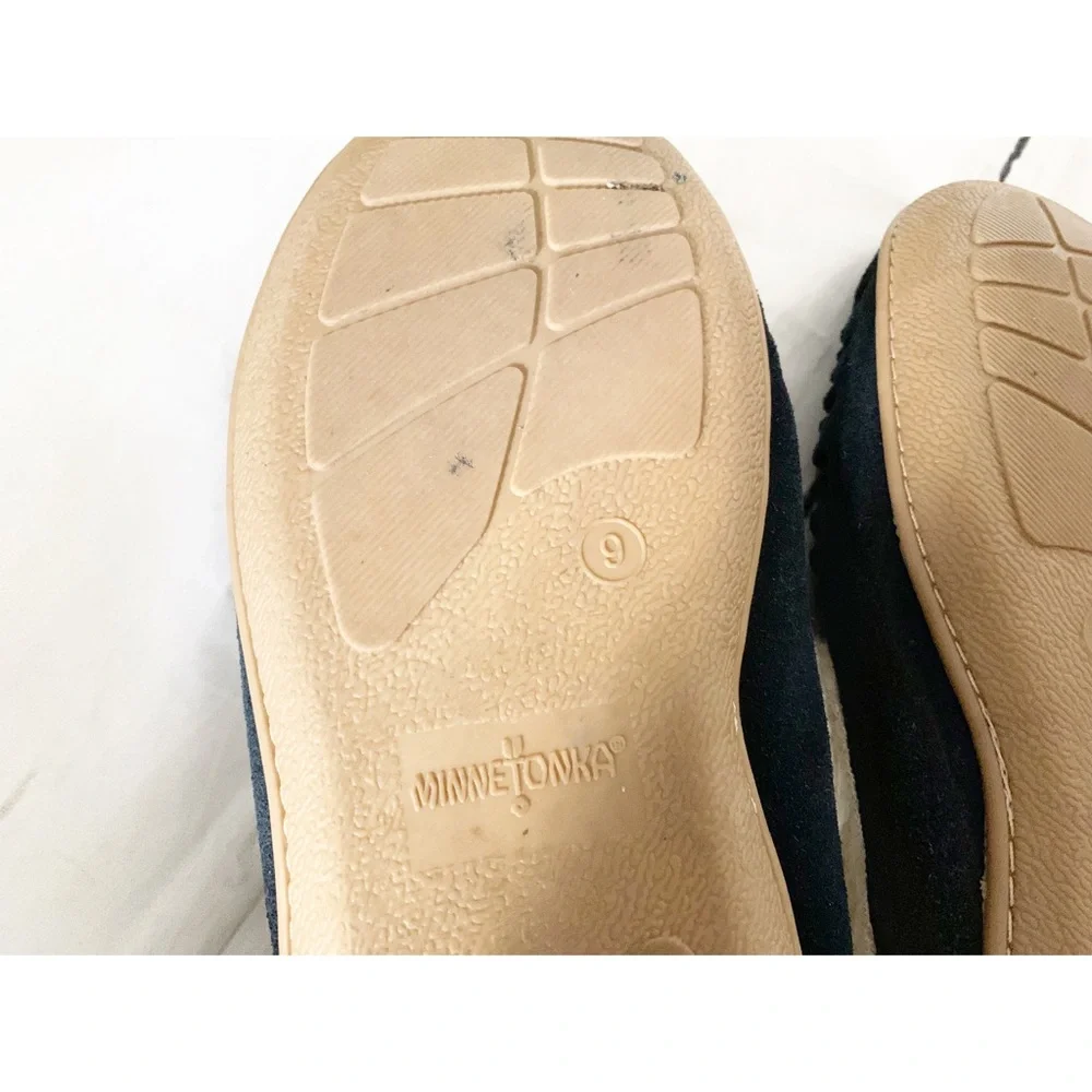 Minnetonka Blue Slippers Shoes Size 9 - Picture 12 of 12